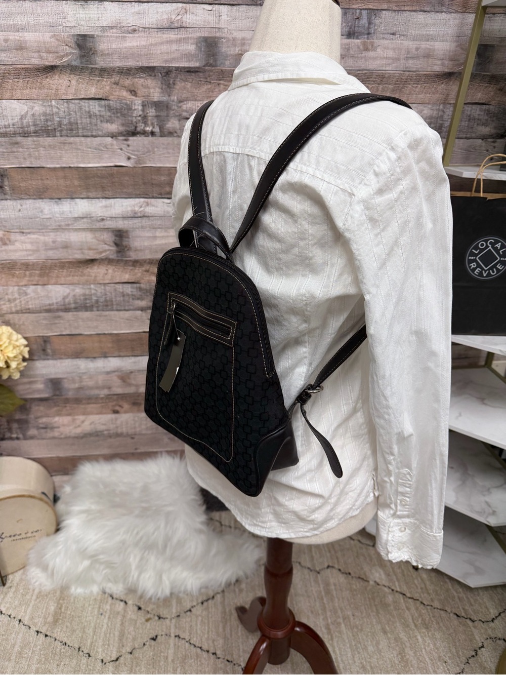 Nine West Black Mini Backpack